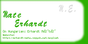 mate erhardt business card